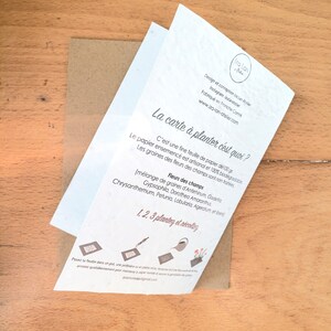 Carte à planter double,Merci de m'aider à grandir, personnalisable avec un prénom, carte nounou, crèche, maitresse, Atsem, Avs. image 4