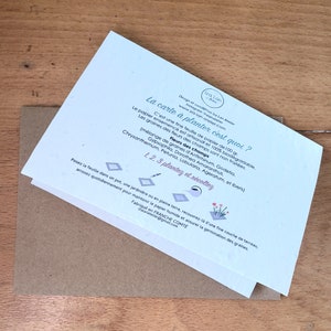 Carte à planter double,Bonne retraite, carte avec semences, carte fleurs, cadeau départ en retraite afbeelding 4