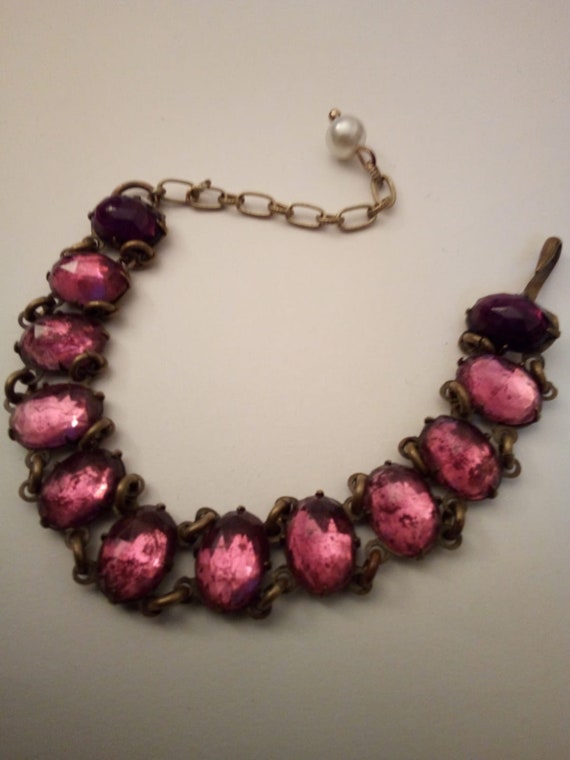 Pink Vauxhall glass bracelet