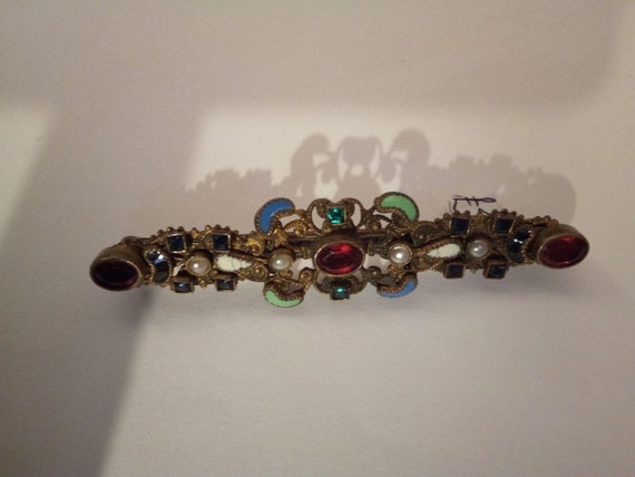 Astral Hungarian 1930s bar brooch.