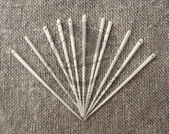 Bone needle for sewing, historical reenactment 6,5cm (2,5inch), thin