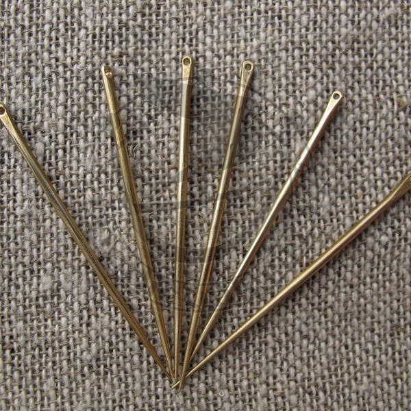 Brass needle for sewing, historical reenactment
