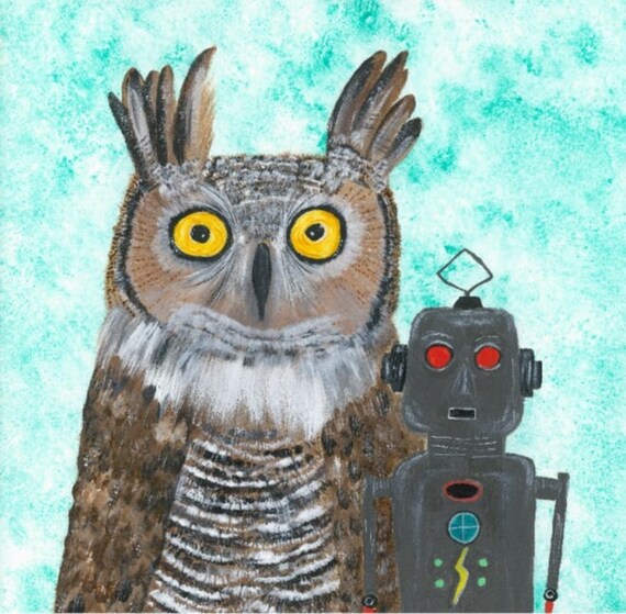 cute robot owl