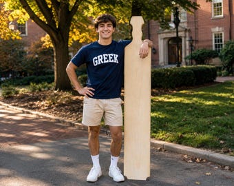 Greek Paddle 6 Feet Tall.... Traditional Handle