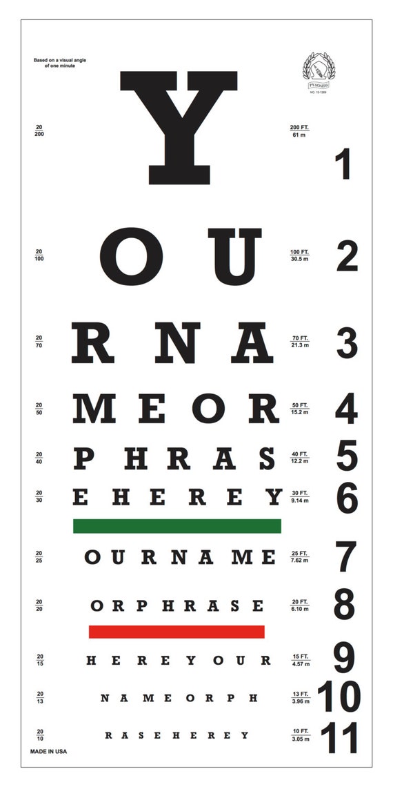 10 Foot Snellen Eye Chart Printable