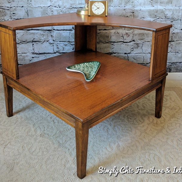 COOL Solid Wood Mid Century Corner Table