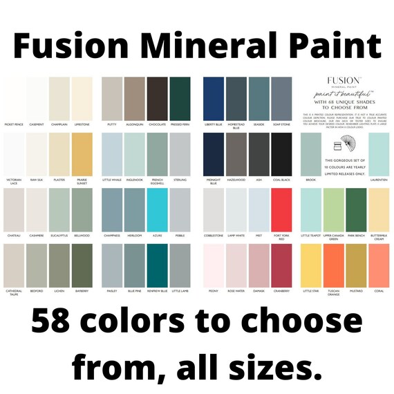 Fusion Mineral Paint All in One Paint Built in Top Coat Etsy