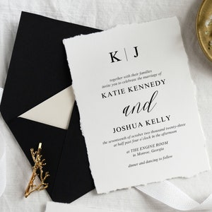 Timeless Black and White Wedding Invitation Template | Downloadable Canva Template for Wedding Invitations | Custom Wedding Invitations