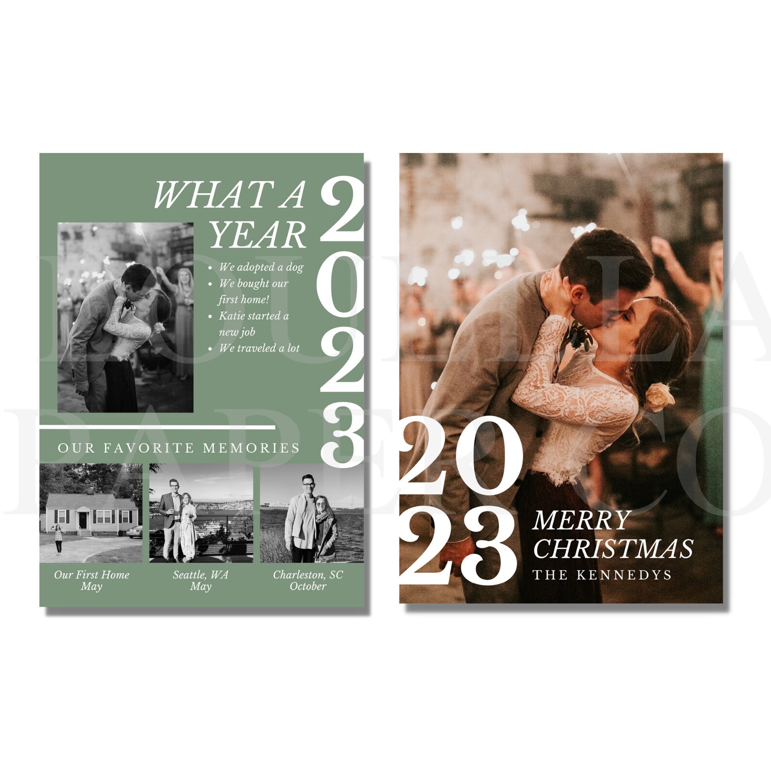 Year in Review Christmas Card Template Merry Christmas Card Year in