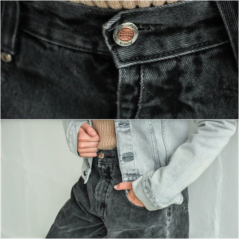Relaxed boyfriend fit Medium W30 Dark gray jeans Vintage Grey denim pants