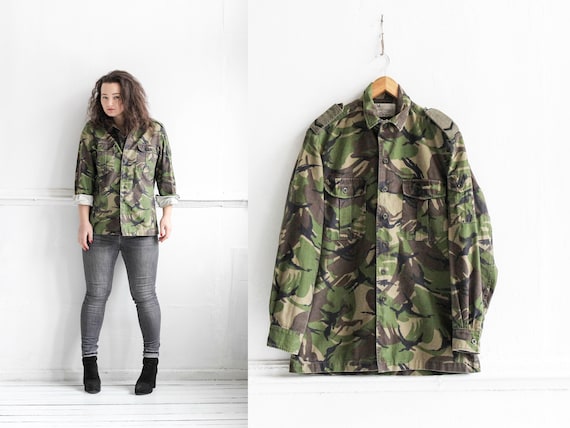 90s Army jacket, Vintage camouflage jacket, milita