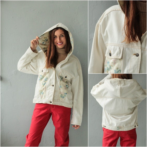 Hooded Denim jacket, Jean jacket , Light Denim jac