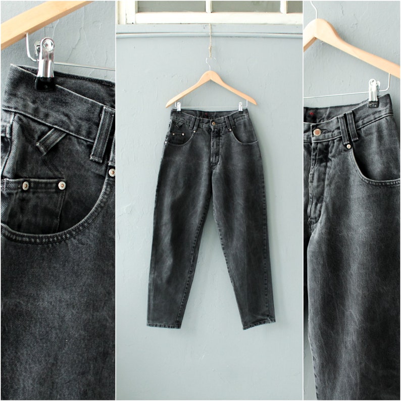 Relaxed boyfriend fit Medium W30 Dark gray jeans Vintage Grey denim pants