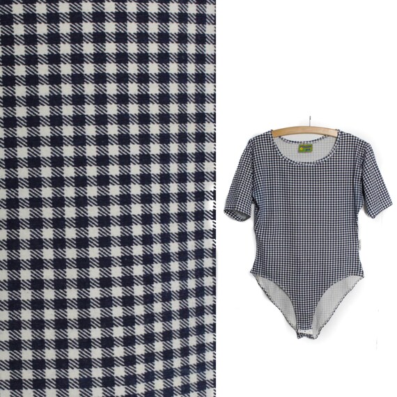 checkered bodysuit