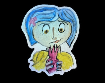 Coraline Sticker: Watercolor Art Decal (3 inch)