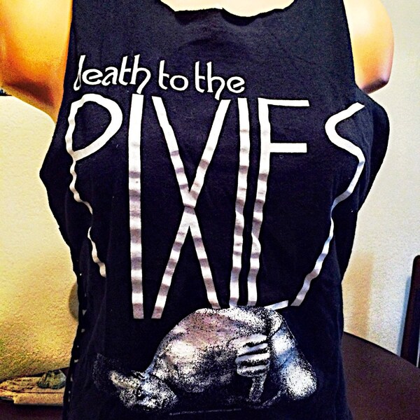 Death To The Pixies - Pixies Shredded/Distressed Tank Top Women's Size Small/Medium