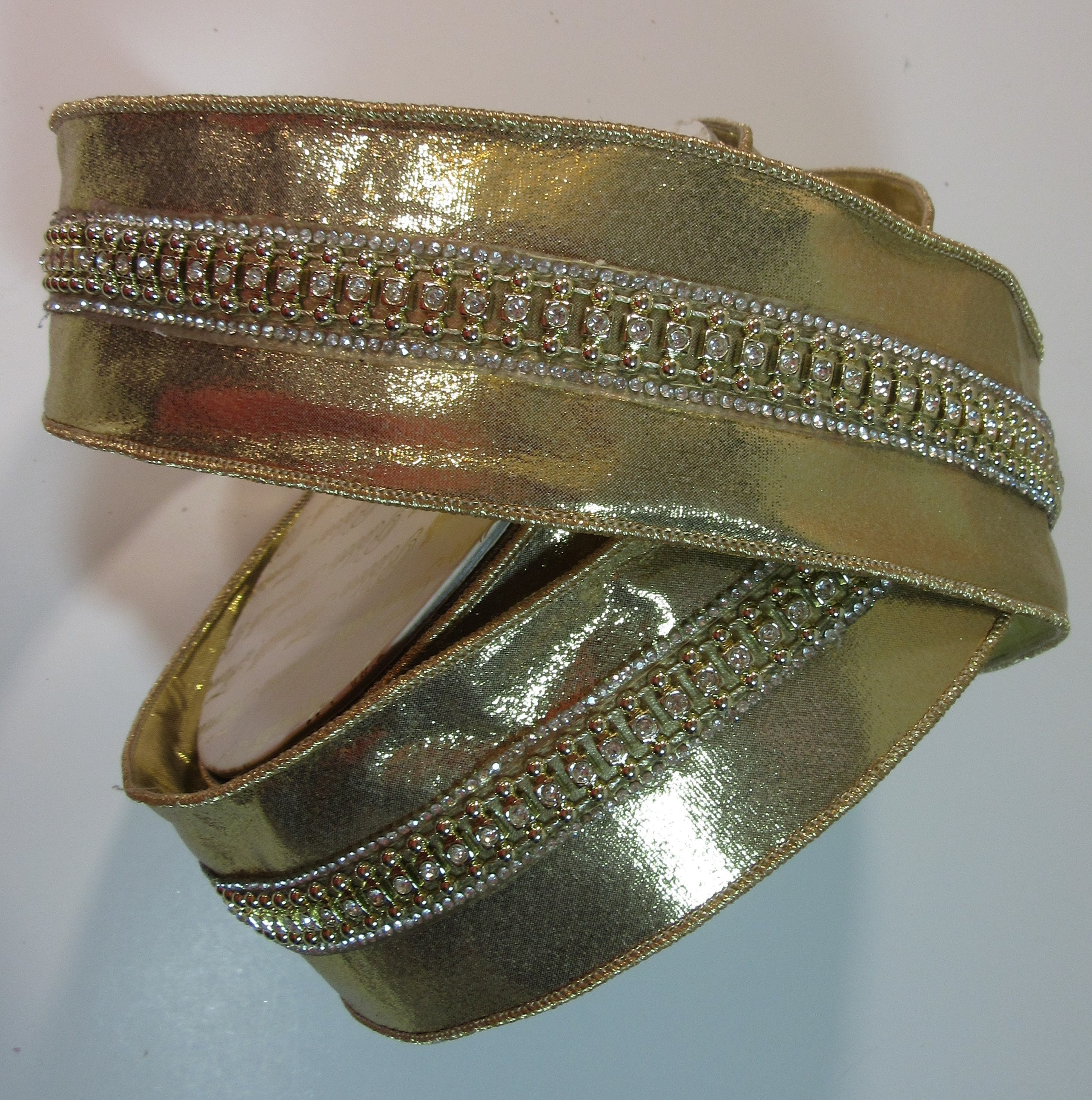 Diamond Ribbon Gold Ribbon with Diamonds Designer Ribbon 2 Etsy