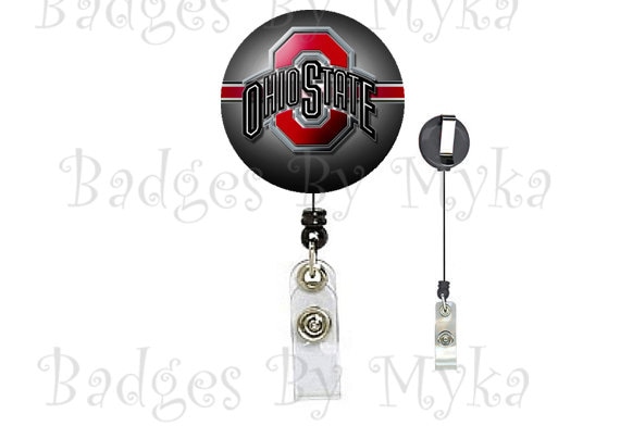 Retractable ID Badge Holder - Ohio State