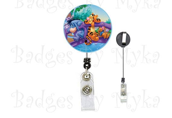 Retractable ID Badge Holder - Eeyore/Tiger