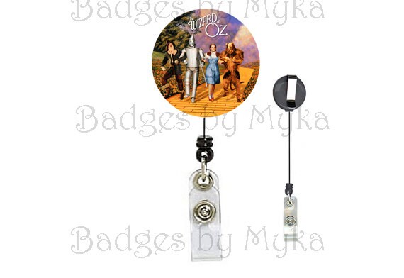 Retractable ID Badge Holder - Off to See the Wizard of Oz