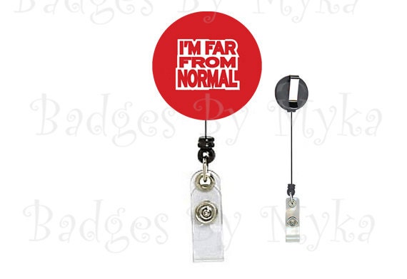 Retractable ID Badge Holder - Far From Normal