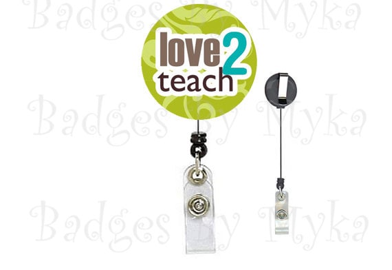 Retractable ID Badge Holder - I'm the Teacher thats why