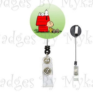 Retractable ID Badge Holder - Charlie Brown