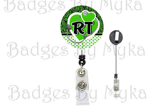 Retractable ID Badge Holder - Respiratory Therapist (RT)