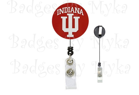 Retractable ID Badge Holder - Indiana University