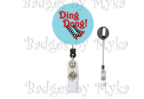 Retractable ID Badge Holder - Ding Dong Witch is Dead