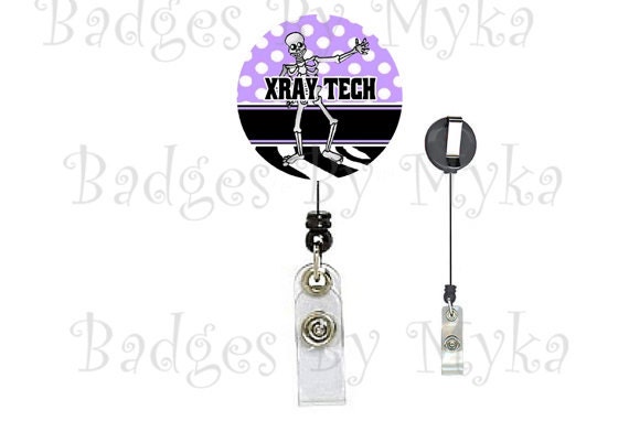 Retractable ID Badge Holder - X-ray Tech