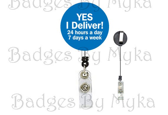 Retractable ID Badge Holder - Labor and Delivery Nurse