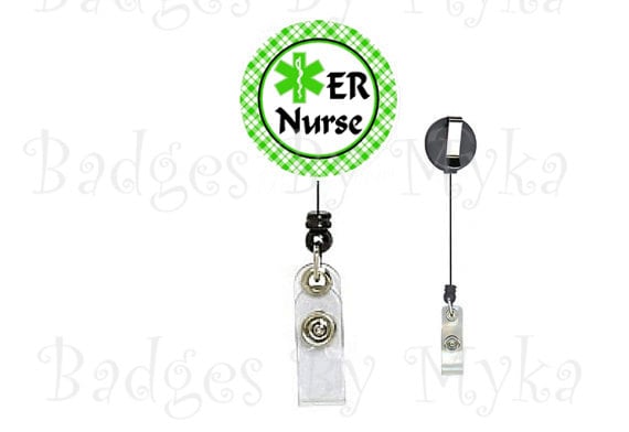 Retractable ID Badge Holder - ER Nurse, Oncology Nurse, & Ped Nurse