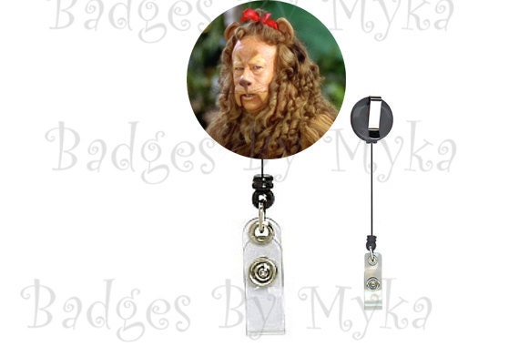 Retractable ID Badge Holder - Cowardly Lion