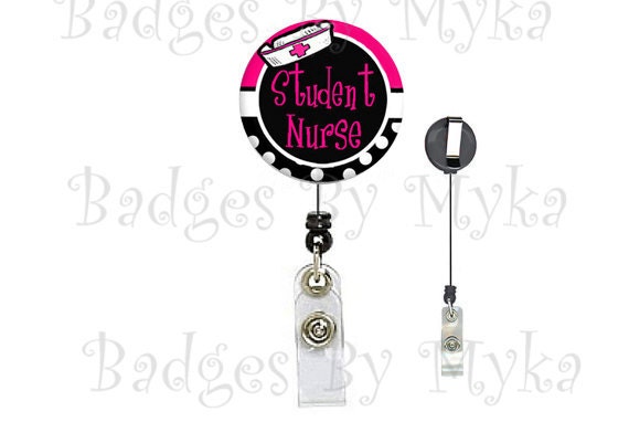 Retractable ID Badge Holder - Student Nurse