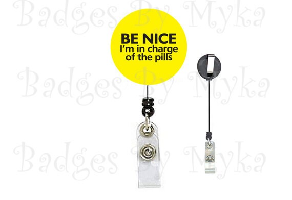Retractable ID Badge Holder - Be Nice