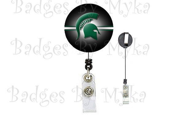 Retractable ID Badge Holder - Michigan State