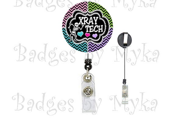 Retractable ID Badge Holder - X-Ray Tech
