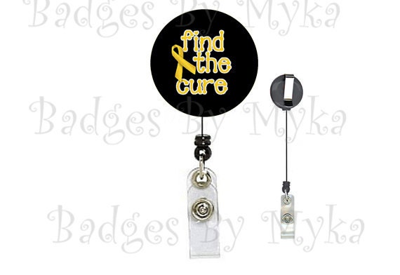 Retractable ID Badge Holder - Child Cancer