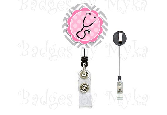 Retractable ID Badge Holder - Stethoscope