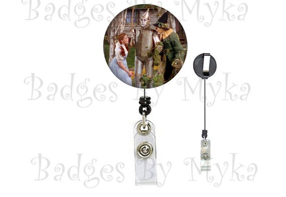 Retractable ID Badge Holder - Dorothy and Friends