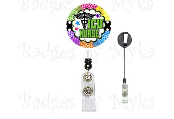 Retractable ID Badge Holder - ICU Nurse