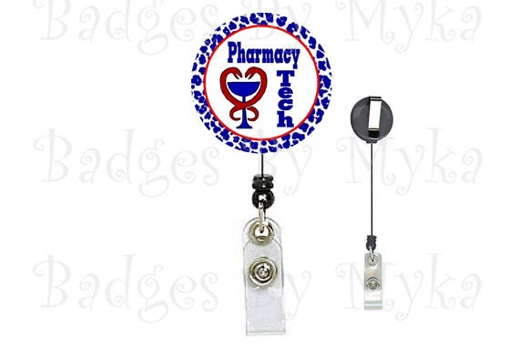 Retractable ID Badge Holder - Pharmacy Tech