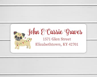 dog address labels etsy