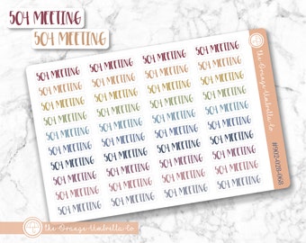 School Stickers #902-032-056L-WH ECLP Colored Tracking Stickers ScriptSchool Stickers for Planner