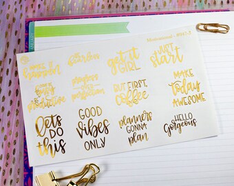 Color Foil on Clear Transparent Stickers for Planner Motivational Planner Stickers #947-001-003-CF Positive Reinforcement Stickers Color Foil on Clear Transparent Stickers for Planner Motivational Planner Stickers #947-001-003-CF Positive Reinforcement Stickers