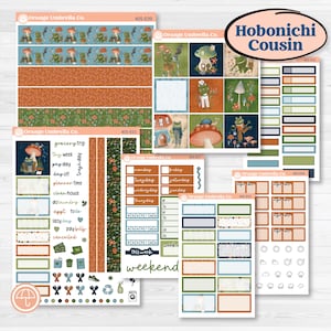 CLEARANCE | Woodland Frog Planner Kit | Hobonichi Cousin Weekly & Daily Planner Kit Stickers | Cameron | KIT-405-E