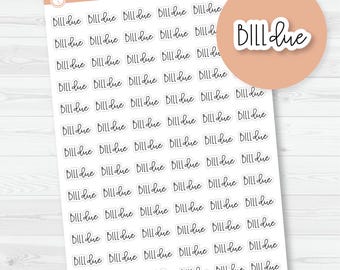 Bill Due Script Planner Stickers | FC12 | S-508-B