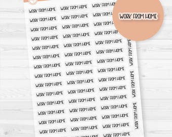 Work From Home Planner Stickers | F8 | Clear Matte | S-179-BCM