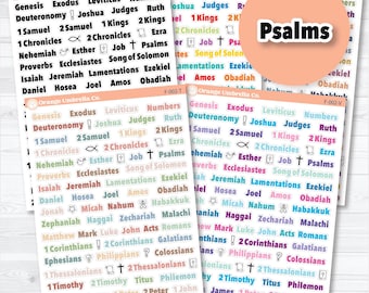 Medium Books of the Bible | Bible Journaling or Planner Stickers | Faith Based Stickers | F-002